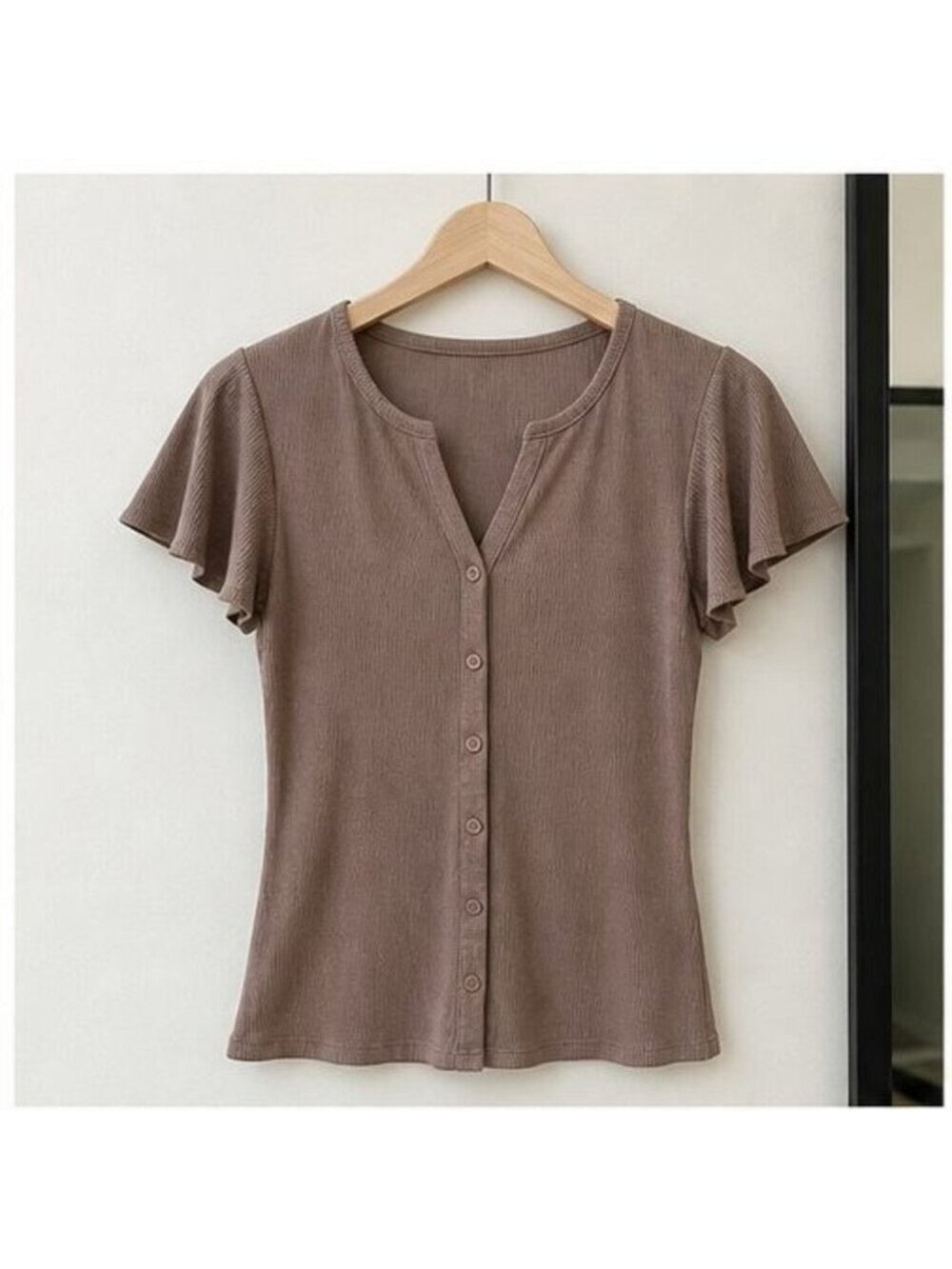 Taupe Pleated Blouse